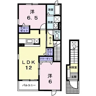 神奈川県南足柄市和田河原【アパート】の間取り
