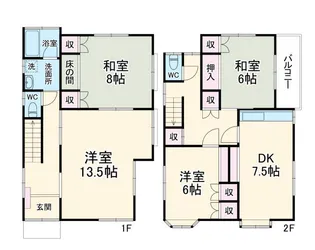 神奈川県相模原市中央区上溝【一戸建】の間取り