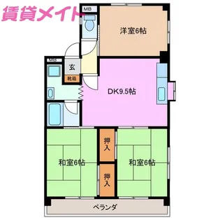 ソシアルドミール東館【4階】の間取り