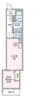 ペルル穴川【3階】の間取り