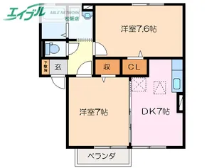 コスモスハウス A【1階】の間取り