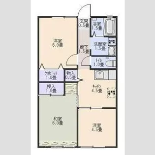 ベルメゾン194【1階】の間取り