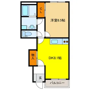 岐阜県羽島郡岐南町伏屋7【アパート】の間取り
