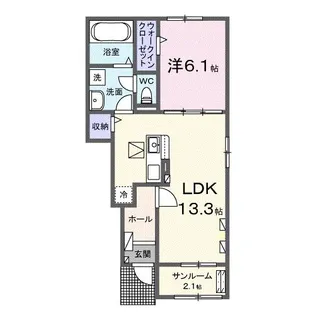 アドラブール【1階】の間取り