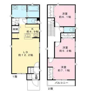 東京都新宿区北新宿4【一戸建】の間取り