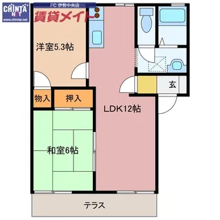 エントピア高丘【1階】の間取り
