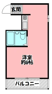 JPアパートメント守口III【4階】の間取り