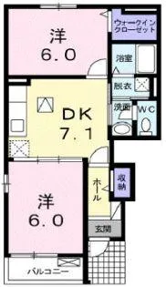 マリアローザ A棟【1階】の間取り