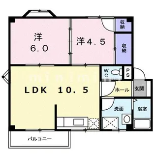 熊本県熊本市中央区琴平1【アパート】の間取り
