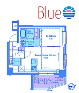 LUXENA+PAWS藤沢【3階】の間取り