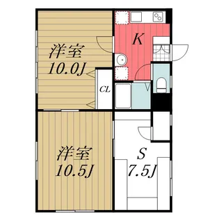 千葉県千葉市中央区新千葉2【アパート】の間取り