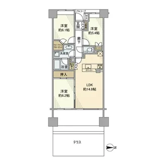 パークスクエア南品川【2階】の間取り