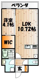 1LDKの間取り画像