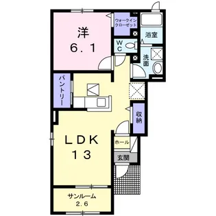 ピュアライヴ IX B【1階】の間取り