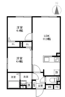 マリオン杉並【2階】の間取り