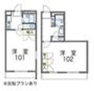 レオパレスタカダ【3階】の間取り