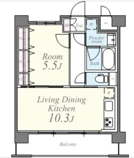 東京都江東区常盤1【マンション】の間取り