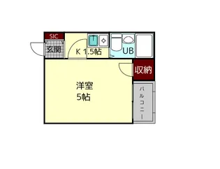 シャルマンハイツ生駒【2階】の間取り