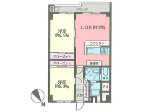 ぐみさわ東ハイツ【2階】の間取り