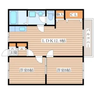 パラメーゾンB【2階】の間取り