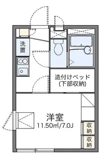 レオパレスコーポリッチII【1階】の間取り