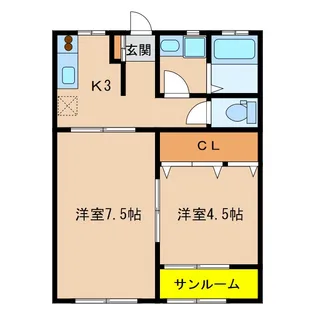 ラ メール【1階】の間取り