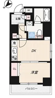 ジェノヴィア水天宮前IIスカイガーデン【1階】の間取り