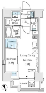 イプセ御成門【3階】の間取り