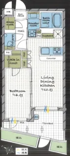 ブリリアントコート西大井(ブリリアントコートニシオオイ)【1階】の間取り