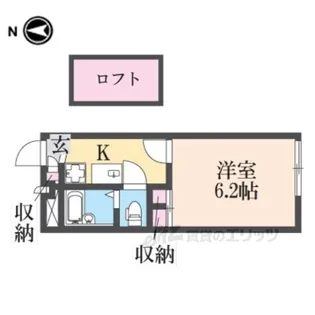レオパレスゴーゴー【2階】の間取り