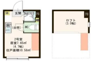 LA VIERE 江古田の森公園【2階】の間取り
