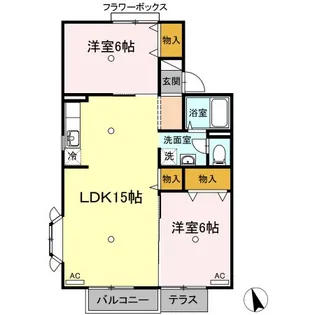 ルマージュ A【1階】の間取り