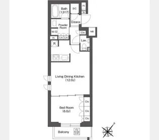 レフィールオーブ代々木【3階】の間取り
