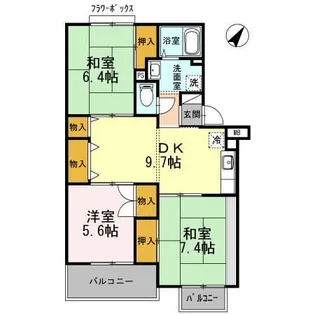 大阪府交野市星田4【アパート】の間取り