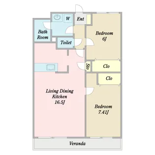 ヴィエント【1階】の間取り