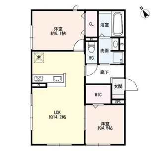スピネル南草津【3階】の間取り
