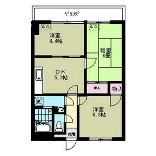 リブステージ横浜【5階】の間取り