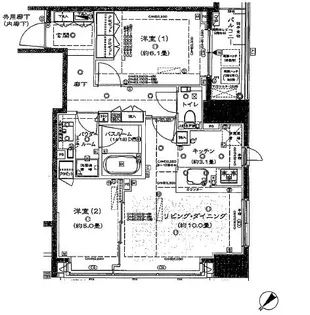 シティハウス月島駅前キャピタルコート【3階】の間取り