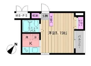 ビイルーム新宿【3階】の間取り
