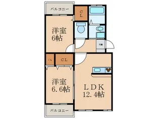 プレステージ稲童【2階】の間取り