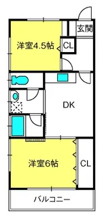 堀の内ハイツ(扇山)【2階】の間取り