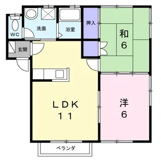 朝日ハイツI【1階】の間取り