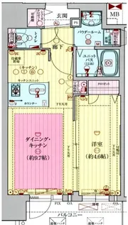 プレサンス四天王寺前夕陽ヶ丘【4階】の間取り