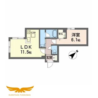 LUCE帯山西【1階】の間取り