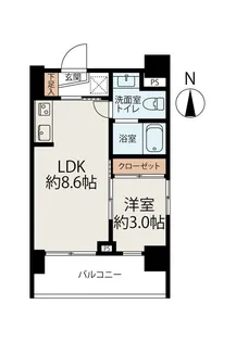 ブライト亀戸天神【7階】の間取り