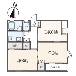 山佐ハウス【1階】の間取り