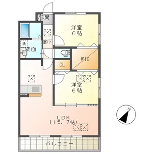 ルネスブランシェ【2階】の間取り