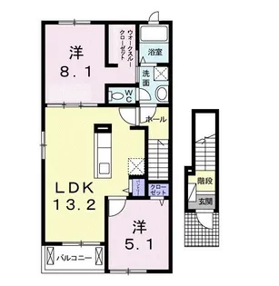 クオレッティ E【2階】の間取り