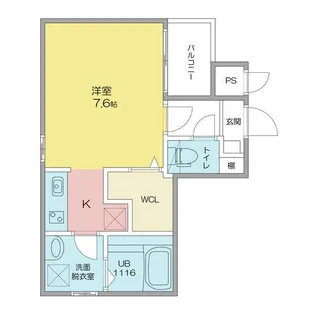 Cherim黒川志賀町【2階】の間取り