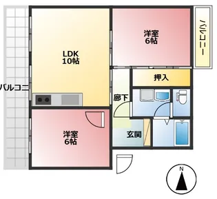 ピュアセゾン【1階】の間取り